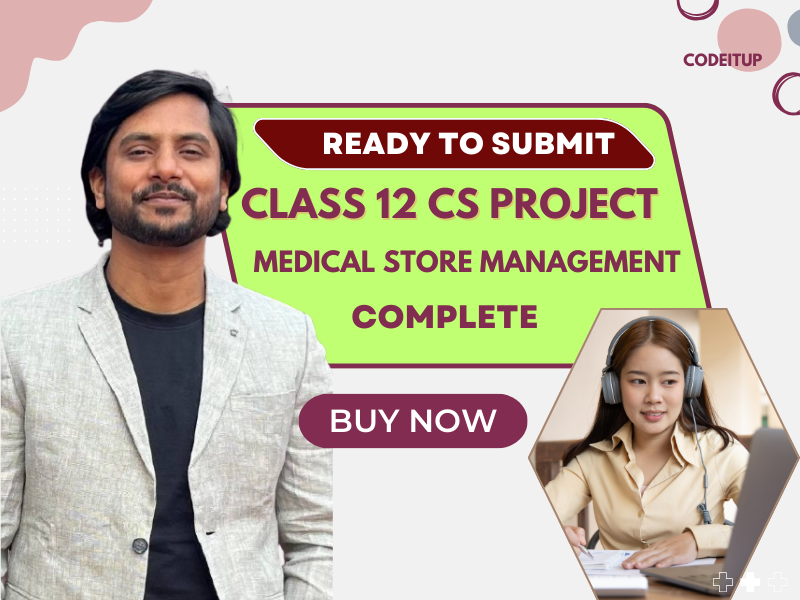 Class 12 CS Ready to Submit Medical Store Management Project